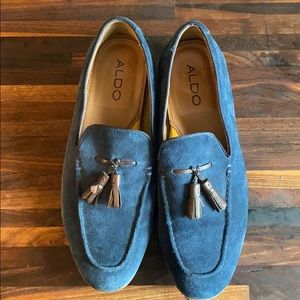 ALDO Navy Swede Loafers